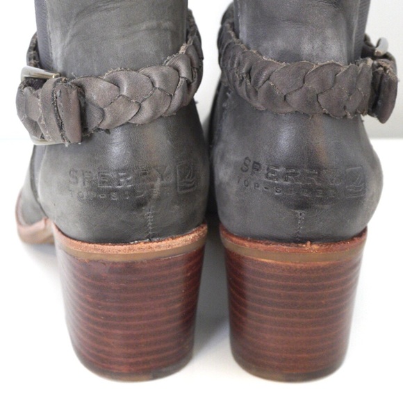 Sperry Top Sider Liberty Leather Ankle Booties EUC Sz 6.5 Boho Western Country - Picture 4 of 10